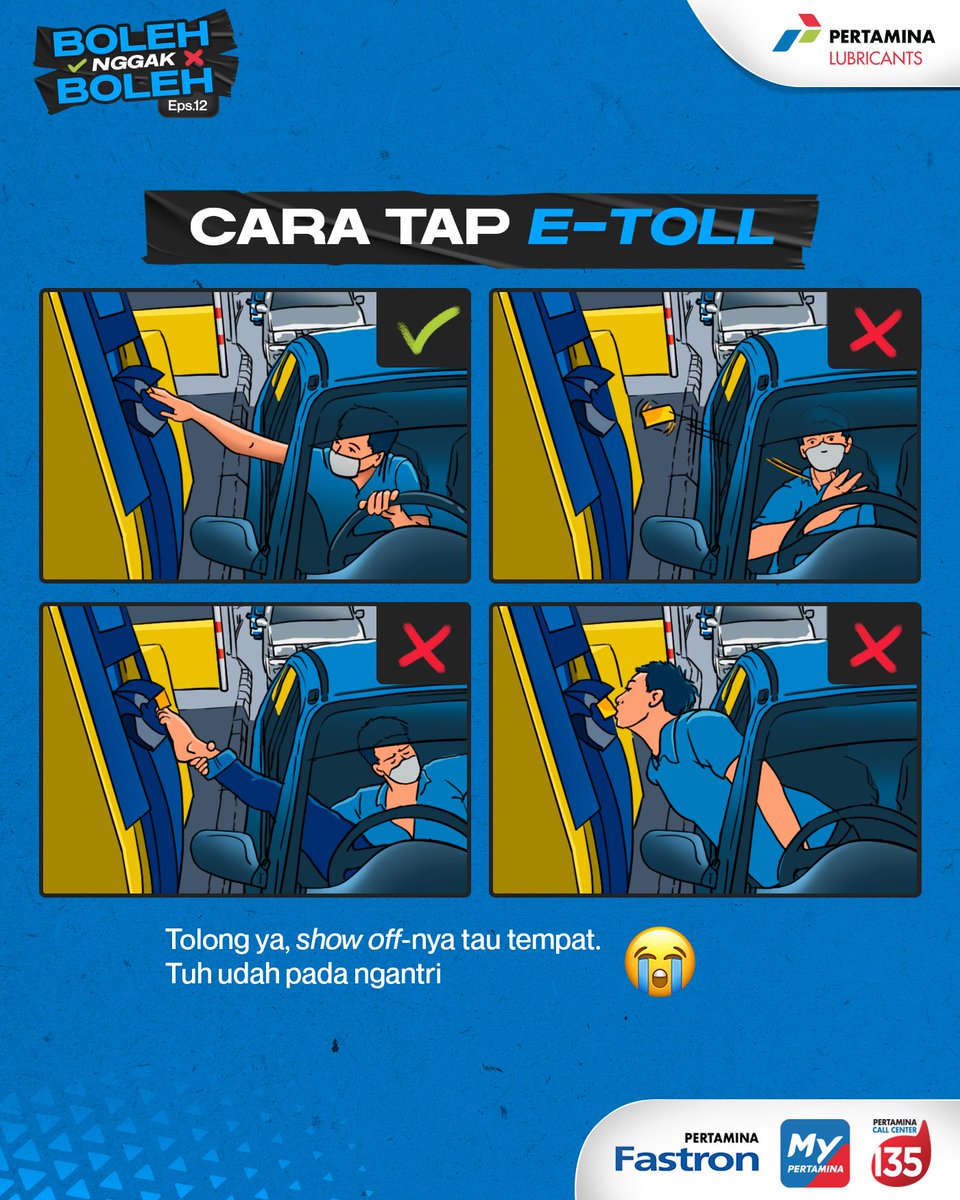 Iya, namanya sama-sama kartu.. Tapi nggak gitu juga kali!

Kalo lewat tol cek kartunya ya, Fastlovers. Kalo sampe salah ngeluarin kartu, Fastmin gak ikutan ah.

#UnderstandsYou
#PerformaLebihBaik
#PercayaFastron