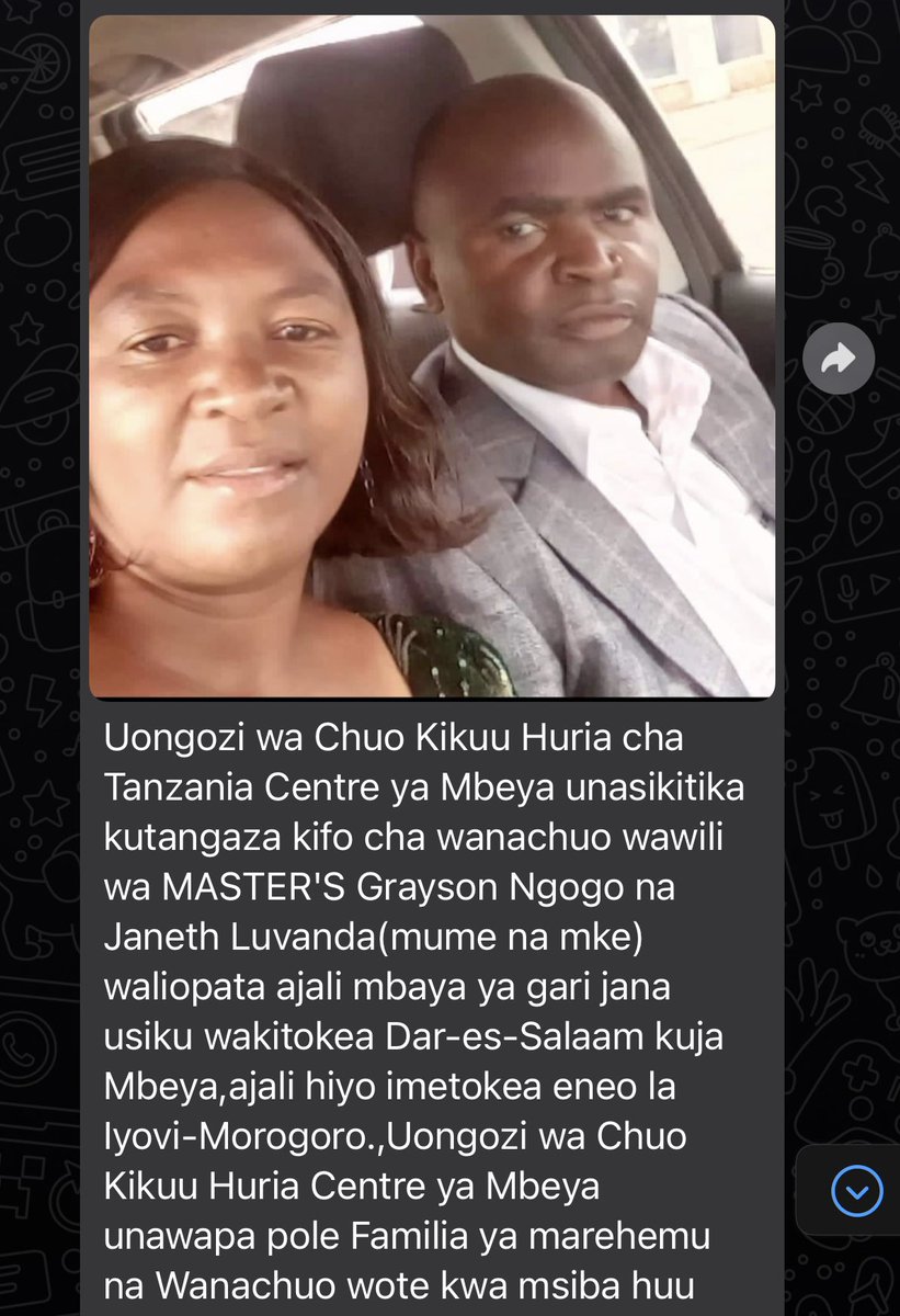 GjAssenga's tweet photo. 😭 #Ajalisasabasi itawezekana lini🇹🇿?
📍Watoto wanabaki yatima
📍Taifa linapoteza nguvu kazi
Mungu atunusuru waja wake😢 https://t.co/NVXaPgQqA2