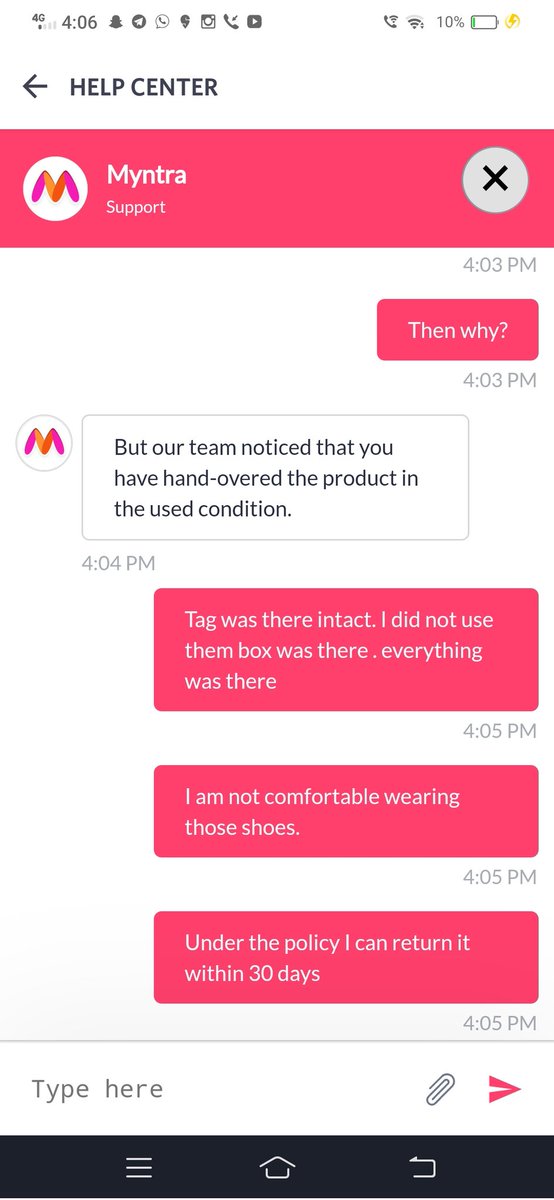 Tarushee1's tweet photo. @abbast14 @MyntraSupport How can you deny a consumer from his/her rights? https://t.co/YMyER6y7Ra