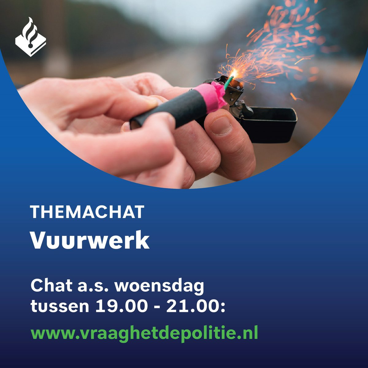 POL_Harmelink's tweet photo. Heb jij vragen over vuurwerk? Chat dan met vuurwerkspecialisten van de politie. Dat kan vanavond (woensdag 28 december) tussen 19.00 en 21.00 uur. 

Ga naar https://t.co/C3ass6zSDG en stel je vragen!

#vuurwerk #vhdp #vraaghetdepolitie #chatten #chatmetdepolitie #vuurwerkregels https://t.co/ffOoMPYxMx