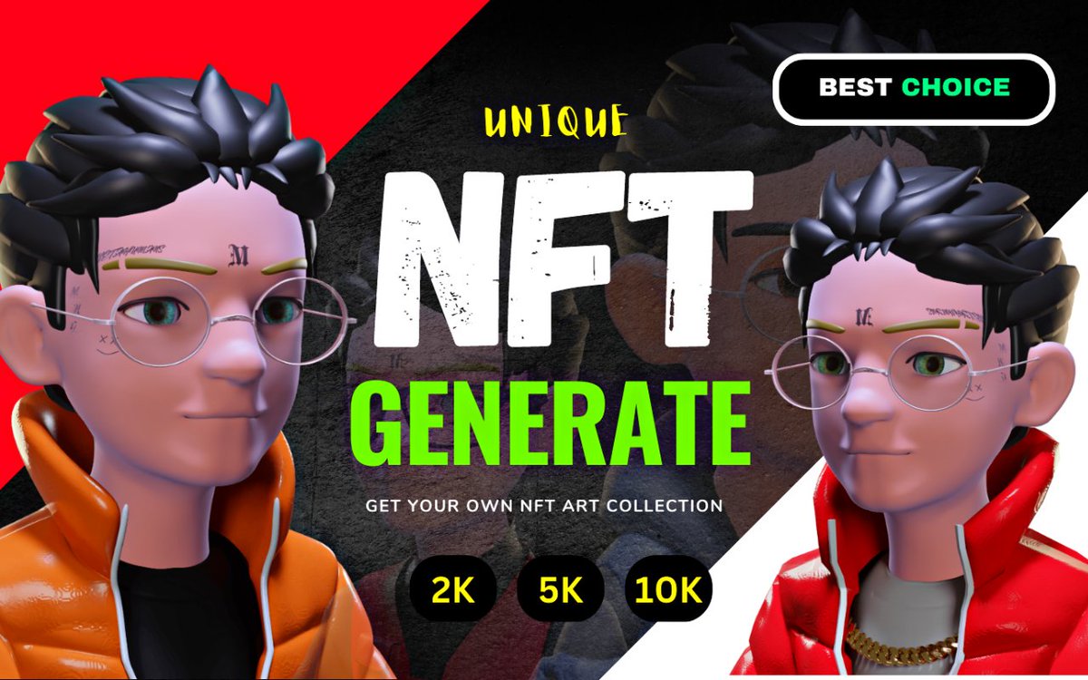 If you need to generate your NFT collection professionally, please click the link bellow
peopleperhour.com/hourlie/genera…
#NFTs #nftcollector #nftcreator #NftGame #NFTGiveaway #NFTartists