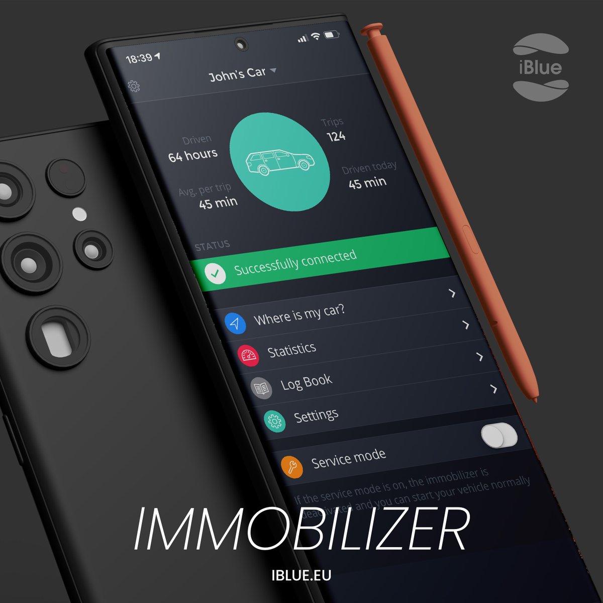 The🇨🇭IBLUE IMMOBILIZER is a smartphone-controlled vehicle immobilizer device since 2015. Utilizing the most recent Bluetooth Smart technology, it provides you with peace of mind through comfortable use and greater vehicle security - iblue.eu