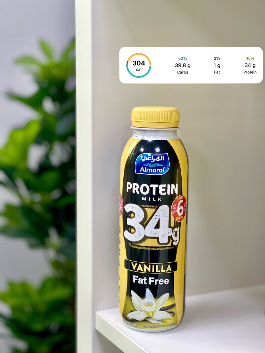 iMu7aa's tweet image. حليب المراعي فانيليا 34 g بروتين ، 400 ملي :
راح اقيّم من 3 نجوم ⭐️ 

السُعرات ⭐️⭐️⭐️
القيمة الغذائية ⭐️⭐️⭐️
القوام ⭐️⭐️⭐️
النكهة ⭐️⭐️⭐️

الطعم اخف من فانيليا ندى والحلا مو طاغي ويذكرني بـ ايسكريم بابو 🥹 ، ابدعتوا ي المراعي وكملوا ابداعكم بالسعر بعد لا 💸💸💸🆙🥲 ..