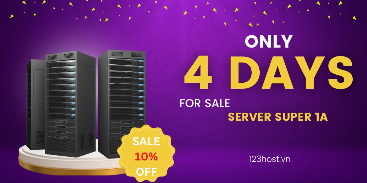 123hostvn's tweet image. Only 4 days for a lifetime 10% discount for the Super 1A plan. Apply for 1-year, 2-year, or 3-year billing cycles. 

Promotion at 123HOST: 123host.vn/en/promotion

#Server
#VietnamServer