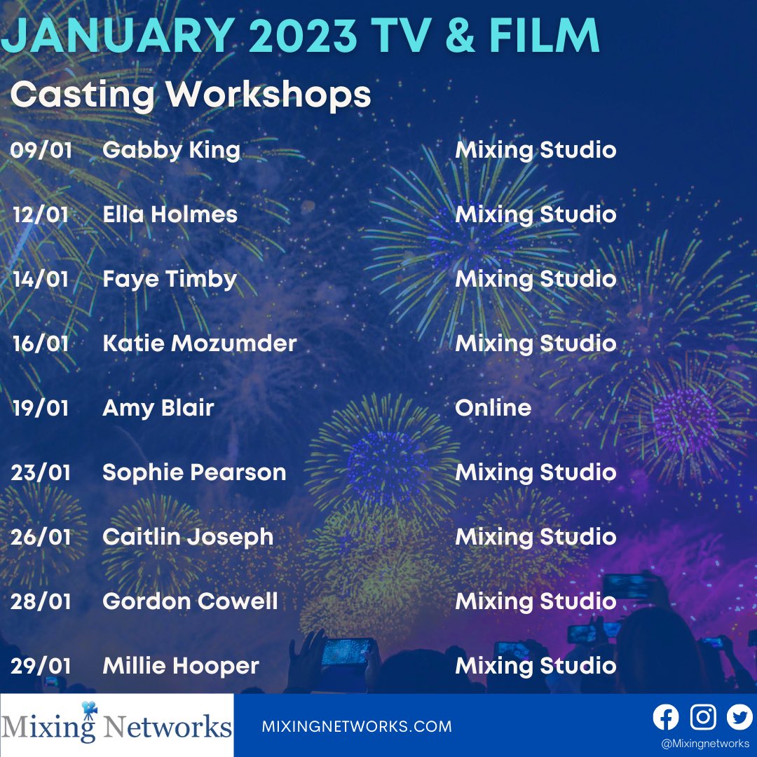 NEW YEAR, SAME YOU- BUT JUST MORE MIXING AND MORE NETWORKING! 🎥

START YOUR NEW YEAR READY AND RARING TO GO! 

At Mixing Networks we pride ourselves on bringing in the busiest and best people in the industry. 

Sign up to our workshops through our website (link in bio).
