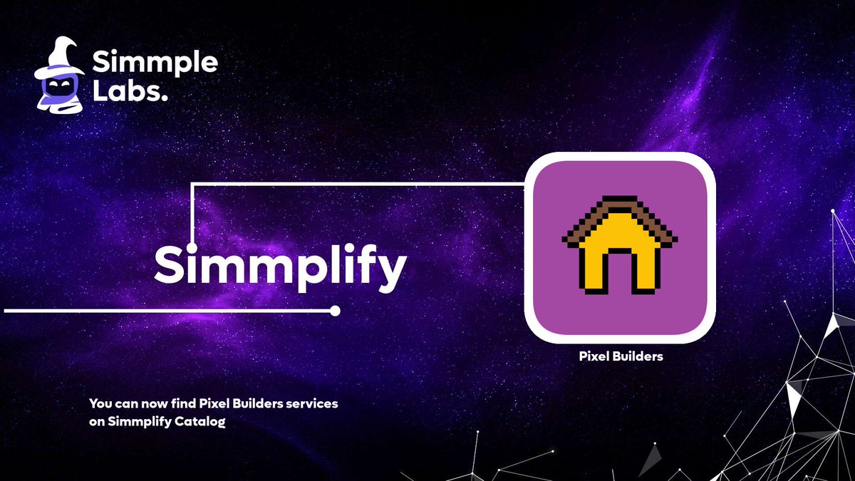 web3_catalog's tweet photo. We warmly welcome @Pixel__Builders to Simmple Labs Ecosystem. You can find Pixel Builders Services on Simmplify Catalog now.
            
Simmplifying the web3 journey, one builder at a time! https://t.co/weeaHLX6IO