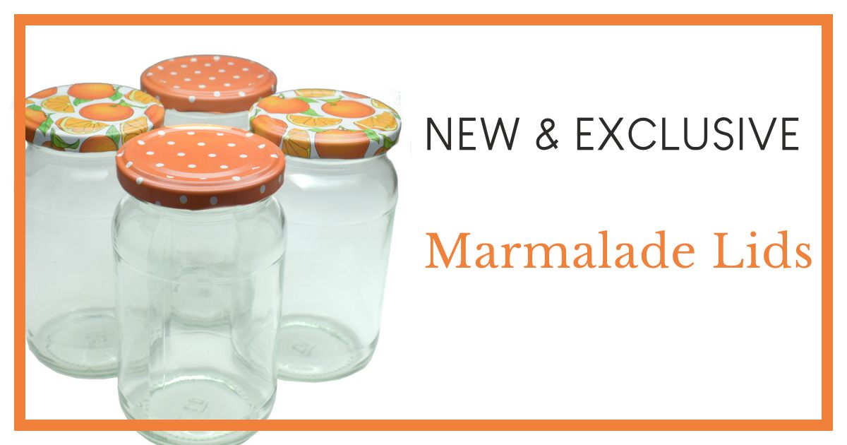 Have you got enough jars for your Marmalade making exploits?

We've got the ever popular 1lb 'jam' jar with our new and exclusive Marmalade, and Orange Spot lids.

Visit: lovejars.co.uk/jammie