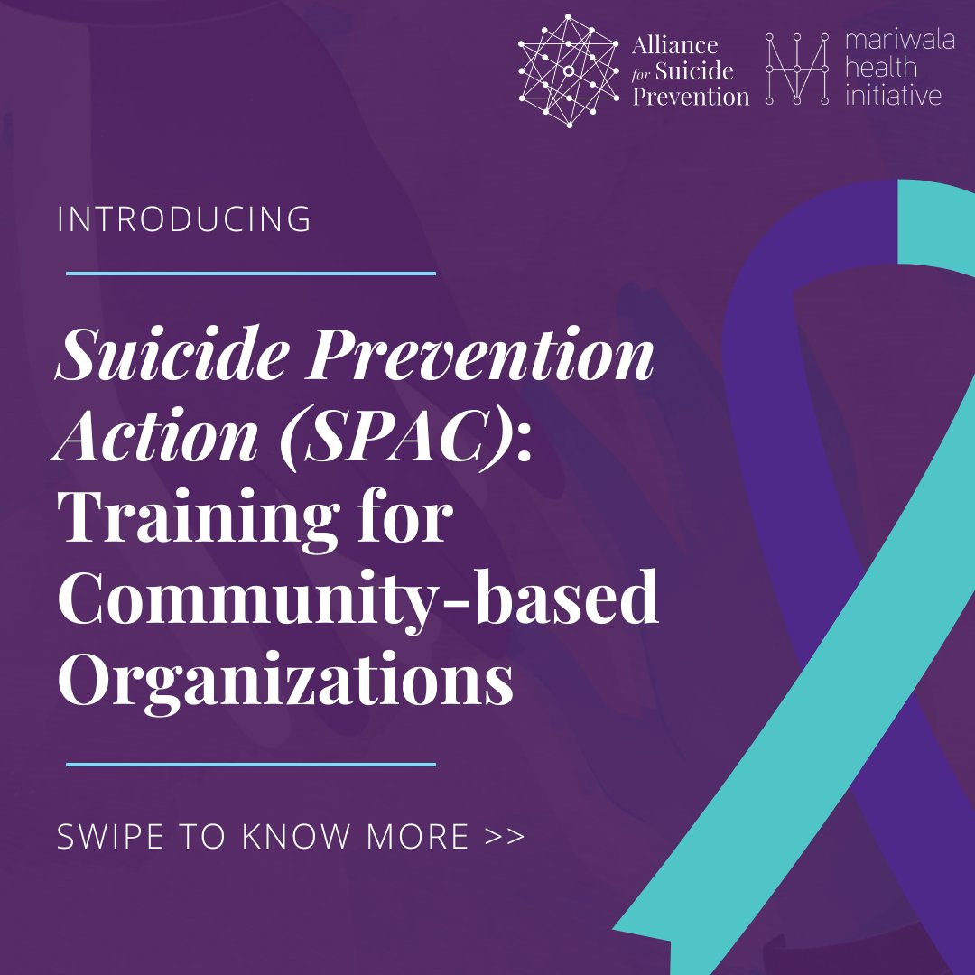 mariwalahealth's tweet photo. 📣Call For Applications!
MHI’s training on #SuicidePrevention for Community-Based Orgs, SPAC, is open for applications. The deadlines for training in Hindi and English are 6th and 13th Jan respectively.

Click the link in our bio to apply. https://t.co/jbjvdNez6e
