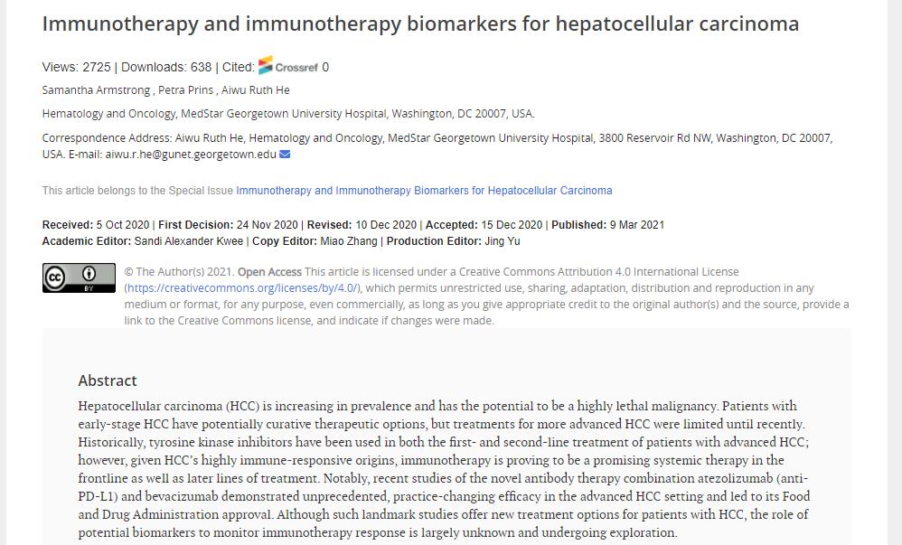 HepatomaRes's tweet photo. #immunotherapy #LiverTwitter #MedEd #HCCtwitter
What are the immunotherapy and immunotherapy biomarkers for #HCC❓@RuthHe12 @Georgetown
✨Anti-angiogenesis plus immunotherapy
✨TKI plus immunotherapy
✨Tumor microenvironment, TMB, and PD-L1
Download🔗https://t.co/v6XK9l2ZjQ https://t.co/Kh8SxVkTGD