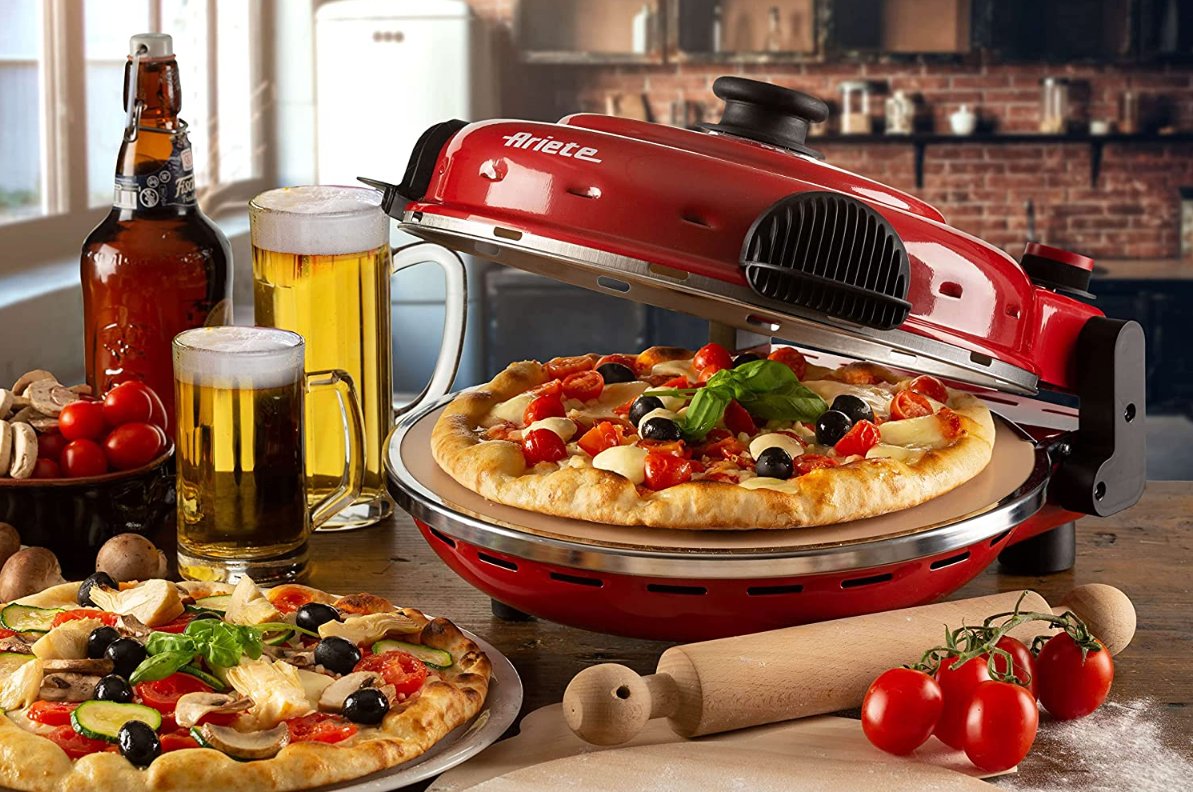 Dealabs's tweet photo. 🍕 
Le four à pizza Ariete 919 de retour à 80€ 
2 min pour réchauffer une pizza surgelée, 4 à 5min pour cuire une pizza maison 🤌  
➡ https://t.co/U1ohVttCpY ⬅ 
#bonplan https://t.co/mK87jRZSEL