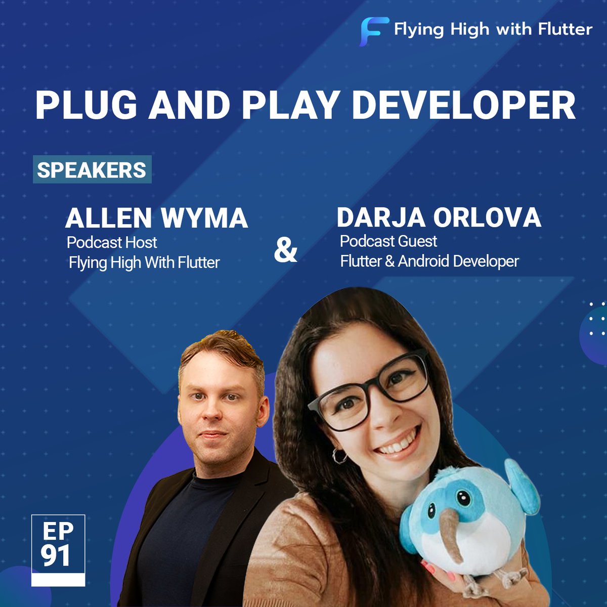 #flyinghighwithflutter #Developer @dariadroid shared with us about Plug and Play Developer, on #podcast show of @allenwyma @Plangora 
 
youtu.be/SgvRqlFh3Vo
 
#flutterdev #dart #dartlang #fluttercommunity #fhwf #plangora #allenwyma #DarjaOrlova #PlugandPlayDeveloper