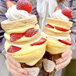 甘党歓喜!いちごミルフィーユクレープが限定復活!