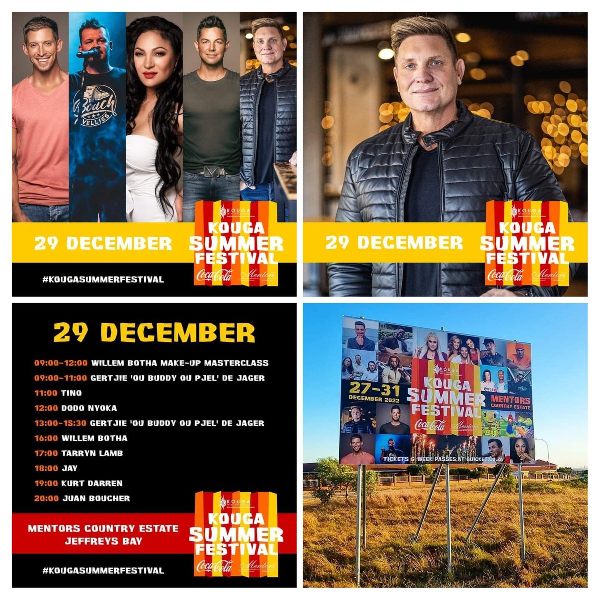 Cecilia Van Der Westhuizen (@ceciliavanderw2) on Twitter photo Kouga Summer Festival ๐
๐บ
Mentors Country Estate -
Jeffreys Bay
KURT DARREN - 29 December โผ๏ธ
๐ฅ Bookings:- qkt.io/r9e1GZ
๐๐บ๐ค๐ธ๐๏ธ
#KougaSummerFestival
<a href="/KurtOfficial/">Kurt Darren</a> <a href="/mentorskraal/">MentorsCountryEstate</a> <a href="/SelectMusiek/">Select Musiek</a> <a href="/ErnstKleinhans/">Ernst Kleinhans</a> <a href="/DUNAYNORTJE/">Dunay van Heerden โฅ</a> <a href="/AlgoaFMNews/">AlgoaFMNews</a> <a href="/JeffreysBayNews/">Jeffreys Bay</a> <a href="/bayfm78MHz/">BAYFM78</a> Kouga Summer Festival ๐
๐บ
Mentors Country Estate -
Jeffreys Bay
KURT DARREN - 29 December โผ๏ธ
๐ฅ Bookings:- qkt.io/r9e1GZ
๐๐บ๐ค๐ธ๐๏ธ
#KougaSummerFestival
<a href="/KurtOfficial/">Kurt Darren</a> <a href="/mentorskraal/">MentorsCountryEstate</a> <a href="/SelectMusiek/">Select Musiek</a> <a href="/ErnstKleinhans/">Ernst Kleinhans</a> <a href="/DUNAYNORTJE/">Dunay van Heerden โฅ</a> <a href="/AlgoaFMNews/">AlgoaFMNews</a> <a href="/JeffreysBayNews/">Jeffreys Bay</a> <a href="/bayfm78MHz/">BAYFM78</a>