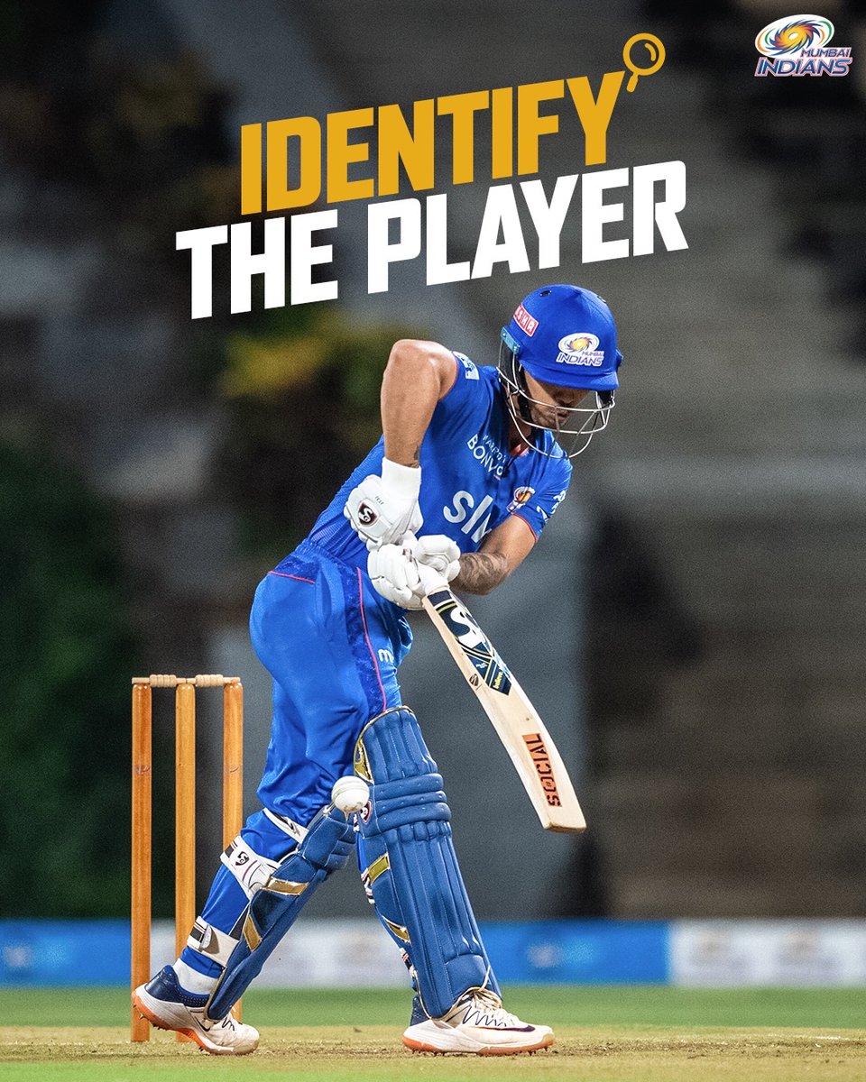 mipaltan's tweet photo. He hits it hard, and 𝕠𝕦𝕥 𝕠𝕗 𝕥𝕙𝕖 𝕡𝕒𝕣𝕜 🔥

Can you guess this 🌟 batter?

Dropping some h̶i̶n̶t̶s̶ 💣 to help you out 😎

#OneFamily #DilKholKe #MumbaiIndians https://t.co/DP9pOy6CYk
