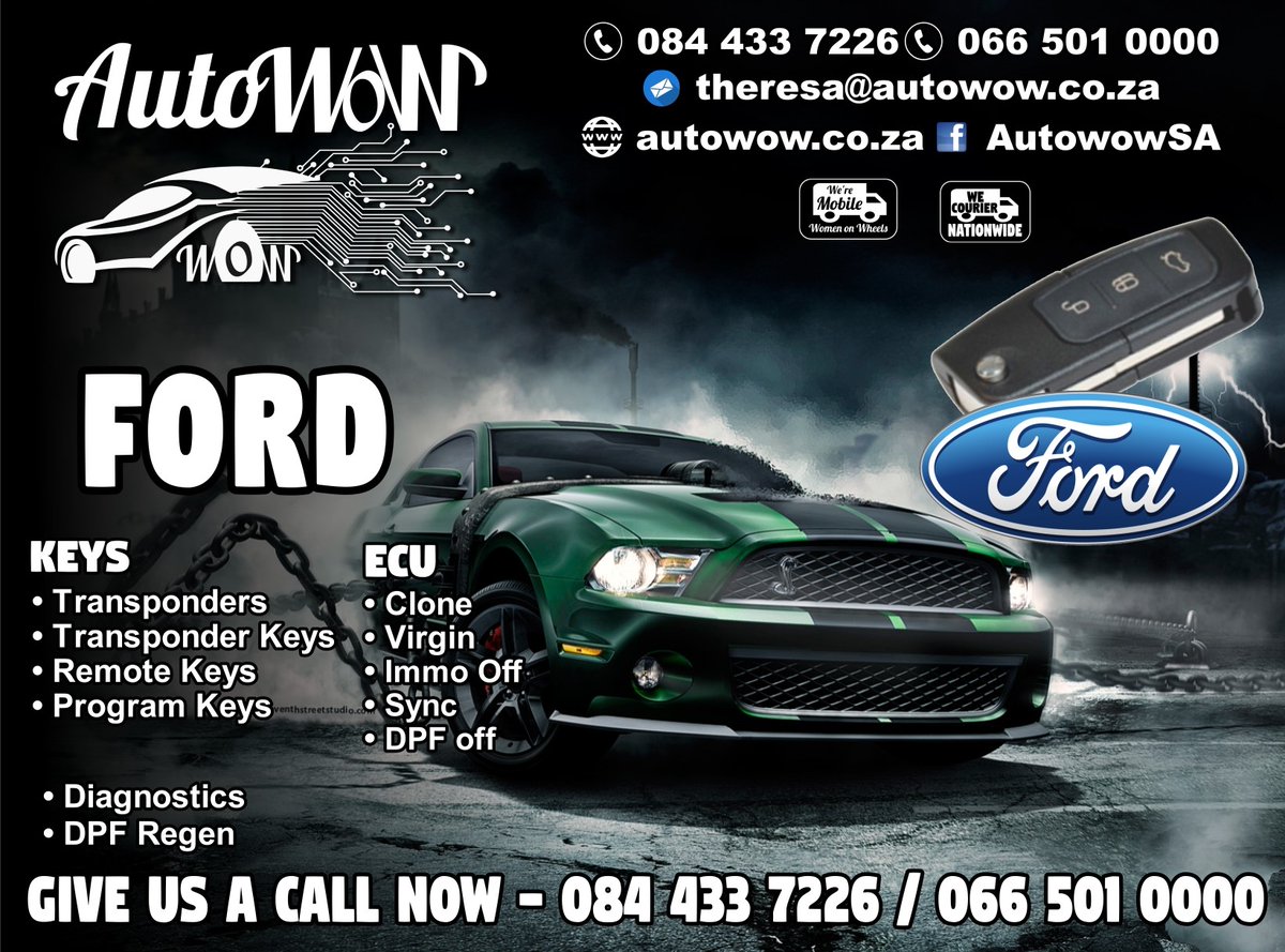 GorePrinting's tweet image. AutoWow Gauteng - FORD -Program Keys &amp;amp; transponders and more.
Contact us on 0844337226 / 0665010000
or Click and like and drop us message on our Facebook page facebook.com/AutowowSA

#autoWow #Keyreplacements #mileagecorrection #modulereset #keyrepair #airbags #airbagcontrol
