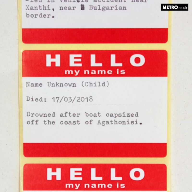 MetroUK's tweet photo. More than 60% of migrants that have died during the European refugee crisis currently remain unidentified with their families never getting answers. 

Now, Christoph Jones is eulogising the lives of those that remain a statistic with the ‘The Refugee List’ (@refugee_list) 👇