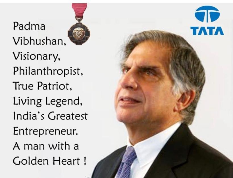 HMPattidarr's tweet photo. Heartiest birthday greetings and best wishes to Mr. Ratan Tata, former chairman of Tata Group, world's renowned industrialist and Padma Vibhushan awardee, epitome of hardwork &amp; a dynamic personality.

I pray to God that you live long and stay healthy and happy always.
#RatanTata https://t.co/sEJXQqyFGZ