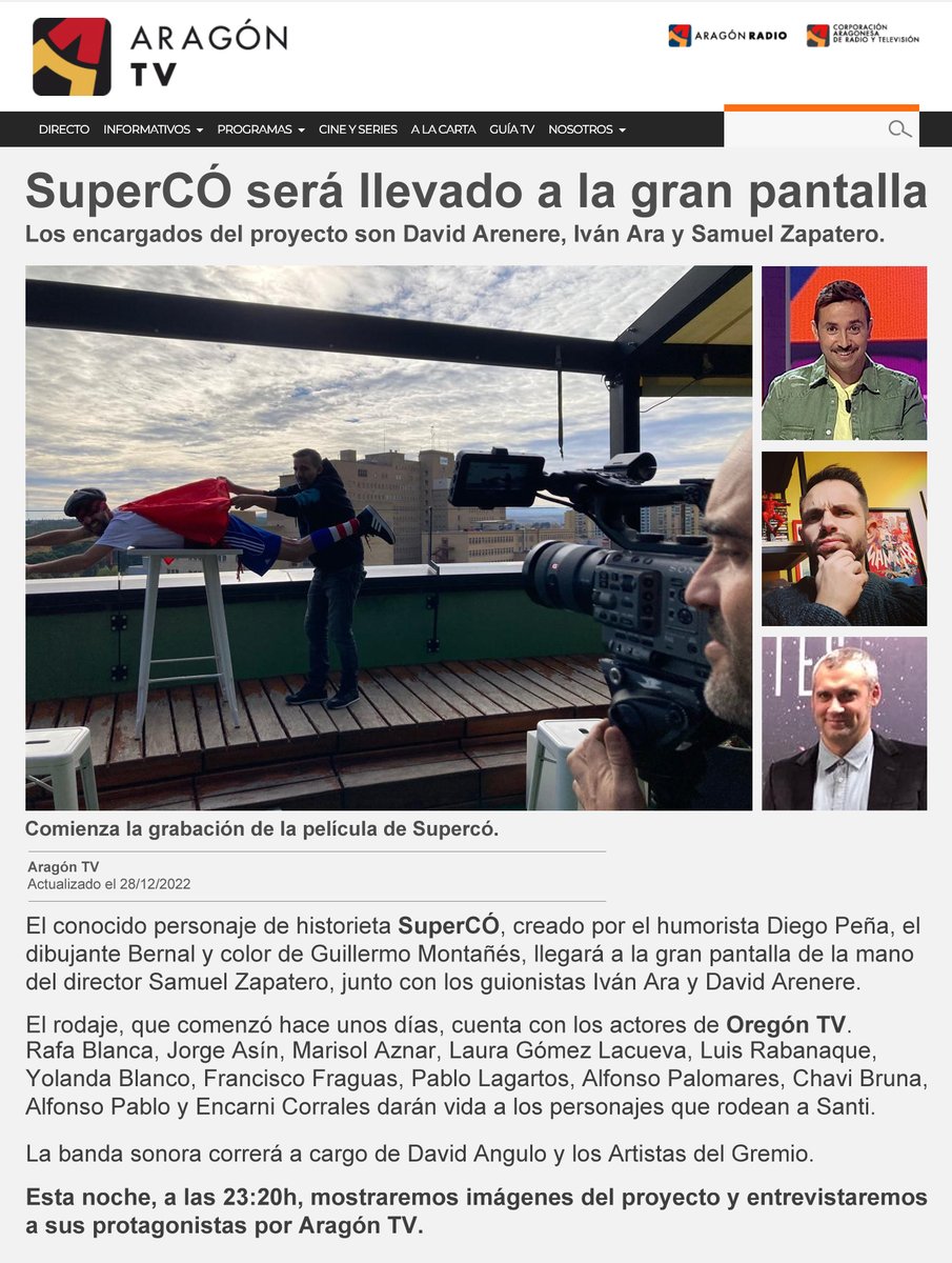 J_A_Bernal's tweet photo. ❤️🖤❤️🖤 ¡¡UN SUEÑO HECHO REALIDAD!! ❤️🖤❤️🖤
SUPERCÓ AL CINE!! 
Hoy lo cuenta @aragontv en su web: https://t.co/J1b82KCg4o https://t.co/jDCMuEdidf