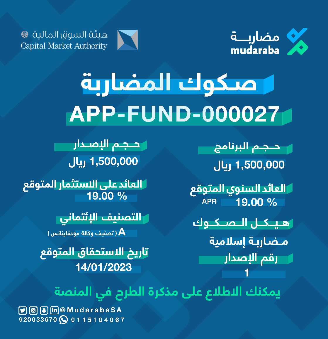 Mudaraba_Care's tweet photo. يبدء الأن الأستثمار في فرصة جديدة بعائد سنوي 19%.

لمزيد من المعلومات والاطلاع على مذكرة الطرح https://t.co/Fbn6CIHCG6
#مضاربة_المالية
#شريكك_الإستثماري https://t.co/943tjcCOw5