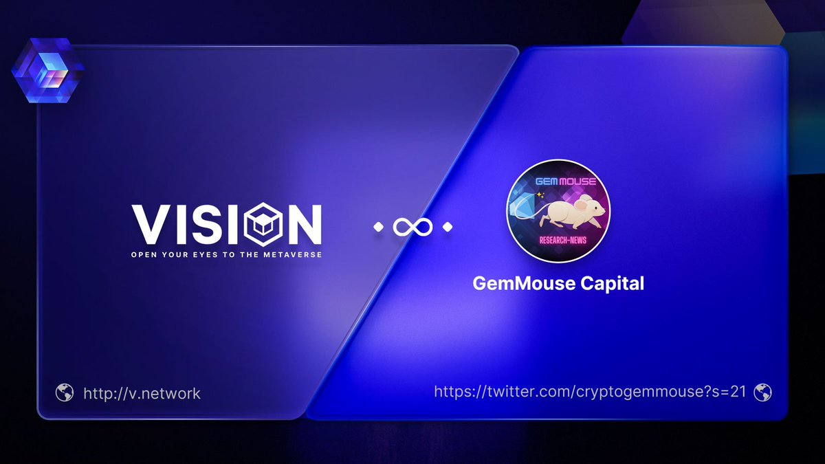 #Breaking_News 

🫂Partnership Announcement
👏Vision x @cryptogemmouse
 
🐁 Gem Mouse is a group marketing where many investors in different countries converge

#CryptoInvestor #investment