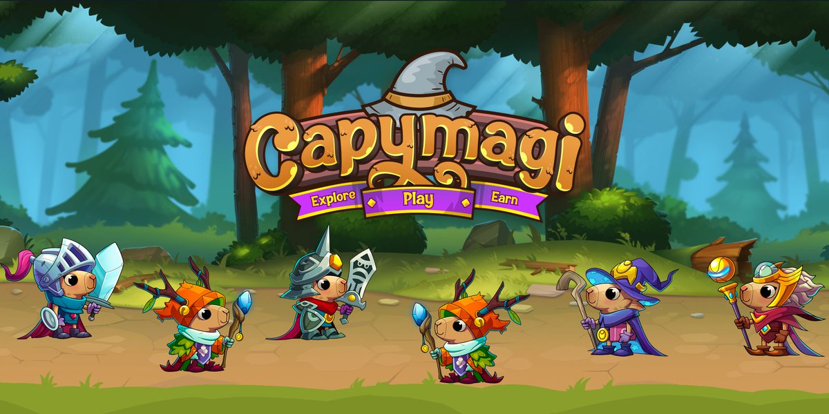 CapyMagi's tweet photo. ๐ @CapyMagi - Free-to-Play for everyone
#CapyMagi uses a #FreeToPlay model combined with #blockchain technologies.
It's a nice way to boost mass adoption for #PlayToEarn games.
๐ช Play, Explore, Own, and Enjoy!
#btc #eth #cryptocurrency #crypto #P2E #P2EGame #Etherium https://t.co/e0ryXcyGxV