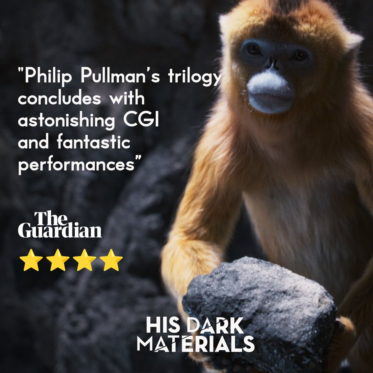 darkmaterials's tweet photo. Tempted to become a Gomez / Golden Monkey fan account... 🐒
#HisDarkMaterials https://t.co/LpOnu2ULFS