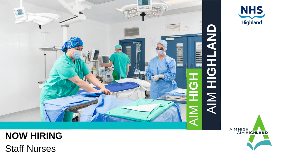 POST CLOSING 31ST DECEMBER! 

We are looking for Staff Nurses to join our surgical division. Permanent and fixed term contracts are available. 

For more on this role please visit: apply.jobs.scot.nhs.uk/Job/JobDetail?…

#AimHighland