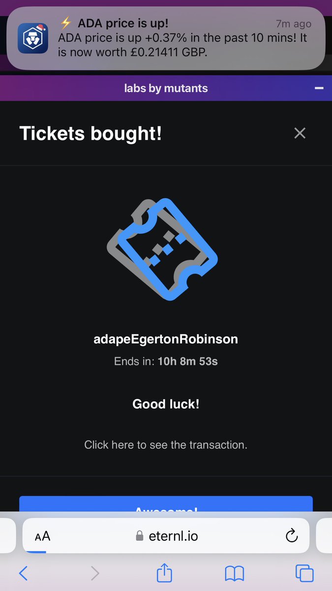 ADATHYME's tweet photo. Got to be in it to win it! Good Luck 2022!
🍀🤞🍀🤞💎
#apesociety #cardano #cardanocommunity #mutantlabs #staking #raffles #CNFT #NFT https://t.co/rFy66aUDYS