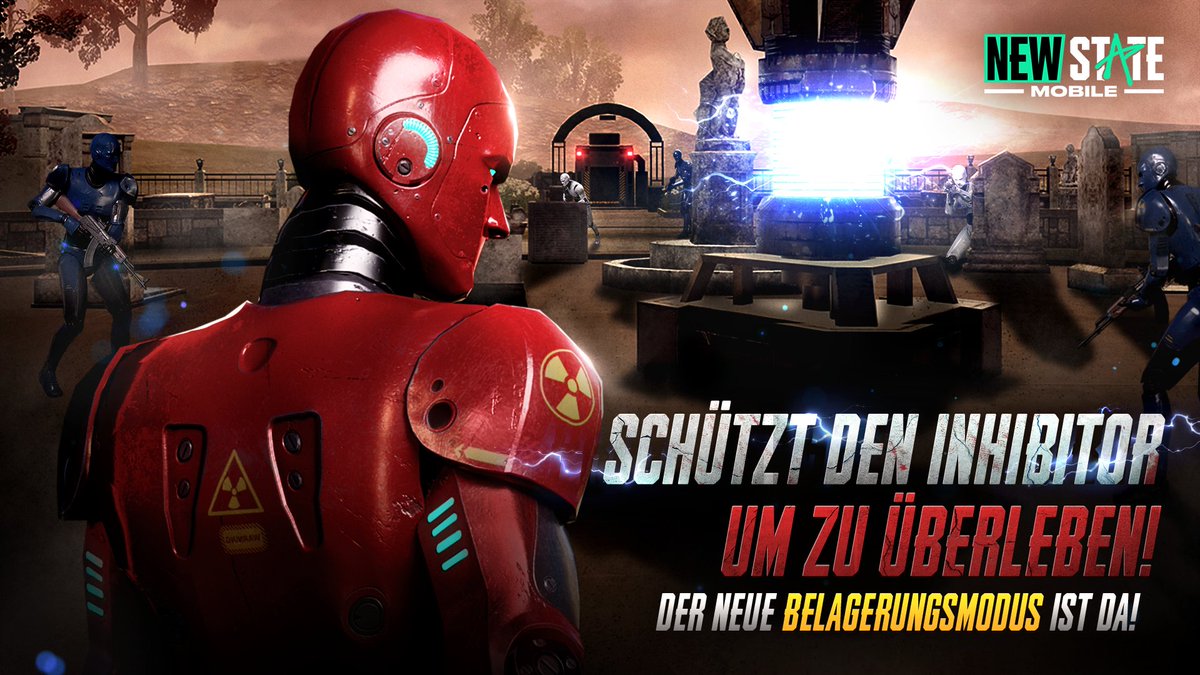 DE_NEWSTATE's tweet photo. Verteidige deine Verbündeten und den Inhibitor gegen die gefährlichen Androiden 🤖
Jetzt einloggen und den brandneuen Belagerungsmodus spielen!
#NEWSTATEMOBILE #SIEGEMODE https://t.co/pYrzQ8tgOy