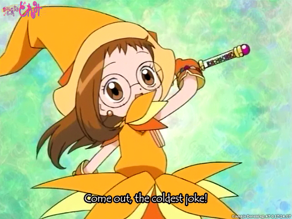 Ojamajo Doremi ep.47 @ 17:24.07
"Come out, the coldest joke!"
#OjamajoDoremi