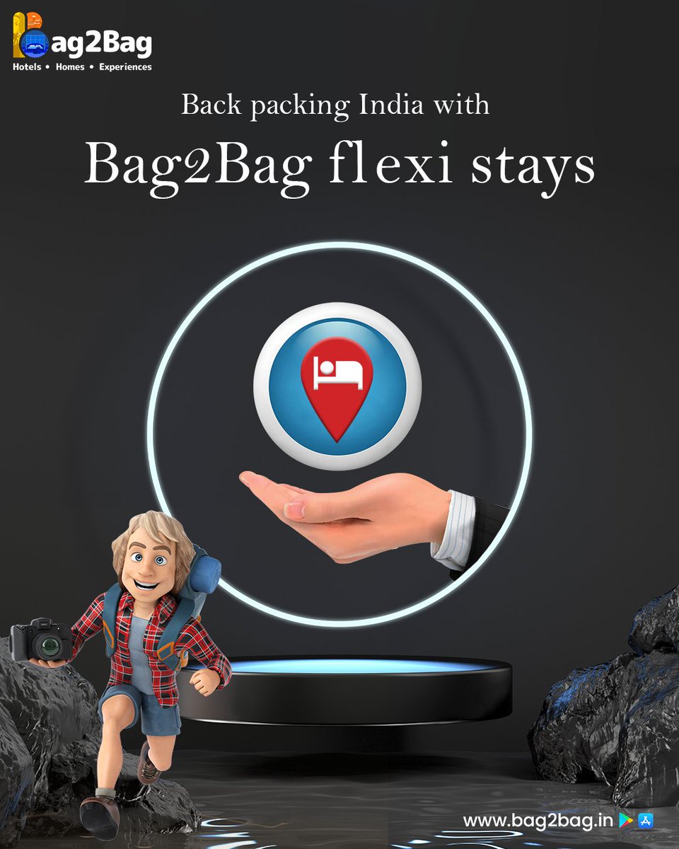 Backpackers! 
Halt for a while in our flexible stays.

bag2bag.in

#backpackerslife #backpackers #flexiblestay #backpackersstay #wanderlust #hotelservices #exploremore #staycation #travelmatters #resorts  #homestayindia #hotelbookingservices  #bag2bag #bag2baghotels