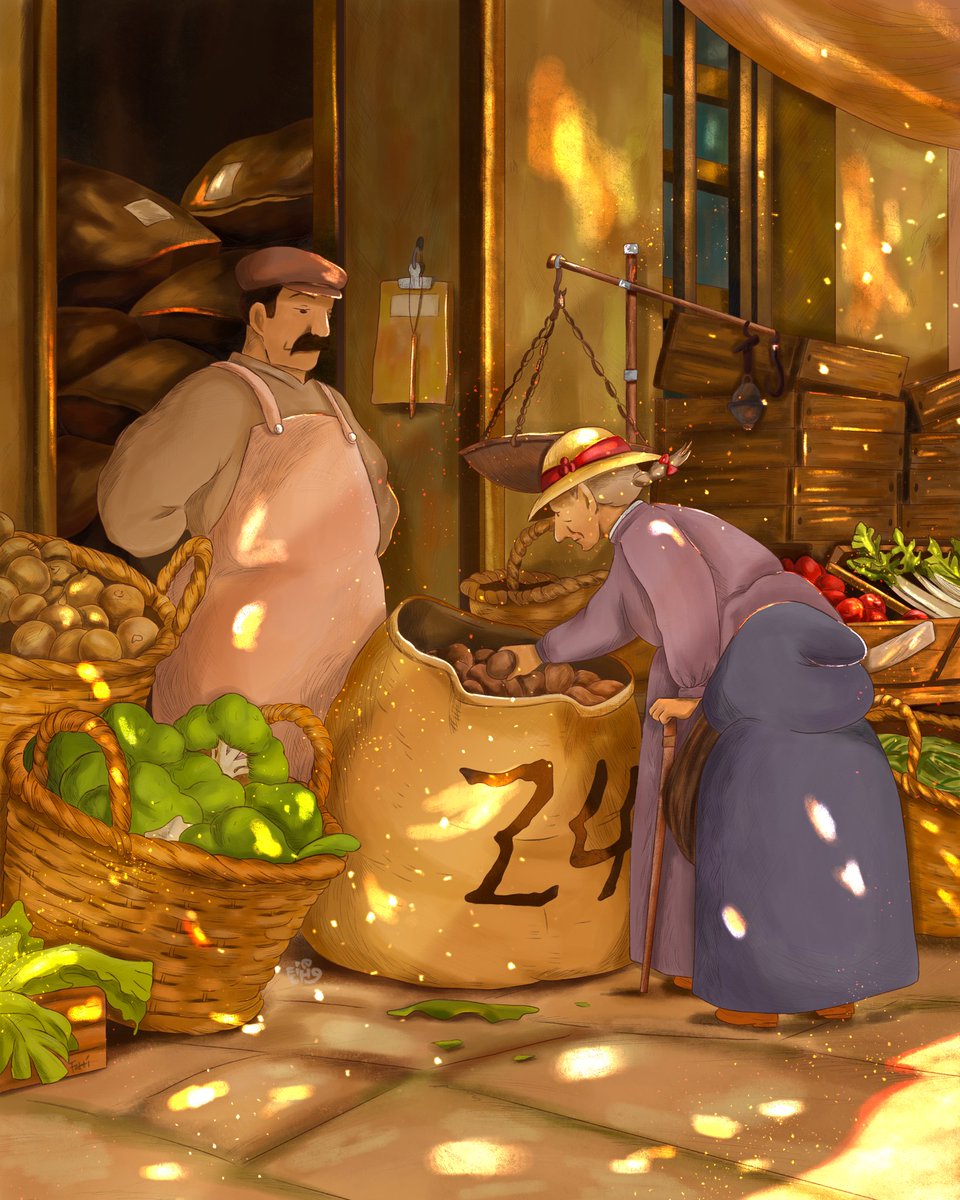 day at the market #studioghibli