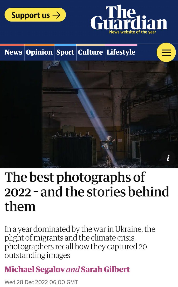 О, моя фотографія з Азовсталі увійшла в перелік найкращих фотографій року за версією The Guardian