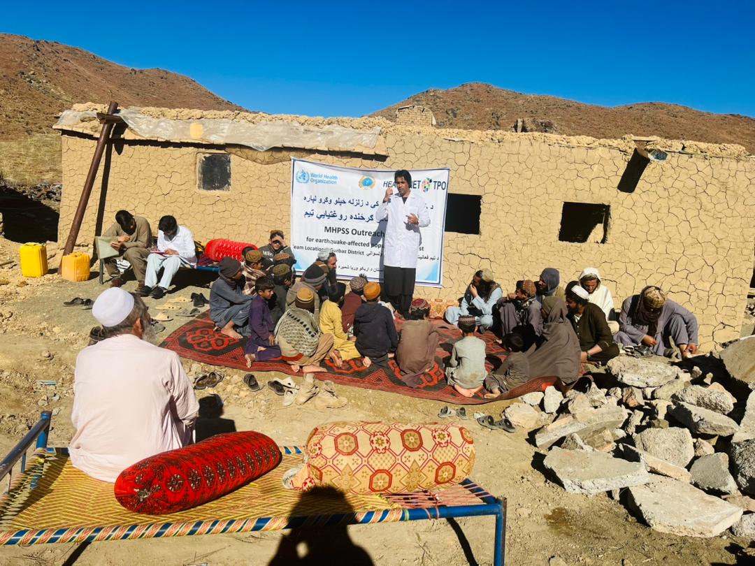 Hntpo_AFG's tweet photo. @HealthNet_TPO with @WHO is restoring mental health and psychosocial problems of earthquake-affected population through MHPSS outreach team in Khost provinces by providing mental health and psychosocial counselling services. 
#health #mhpss
Find out more: https://t.co/mjAMiqGdXI https://t.co/Pk6Z4NA8tX
