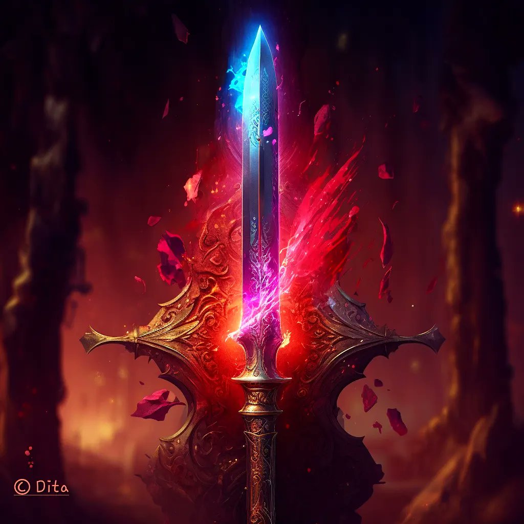 hellolemi's tweet photo. Durendal,  Excalibur,  Clarent,  Joyeuse 

#sword #excalibur #joyeuse #Charlemagne #michaelscott #Nicholasflamel #midjourney #midjourneygallery #midjourneyV4 #midjourneyart #AIArtwork #aiartcommunity #Durendal https://t.co/Yc8BtirMWq