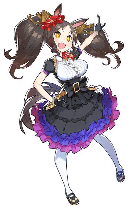マベちゃん勝負服どっちなんだい…!?ワイは黒の方が好きやで……!! 