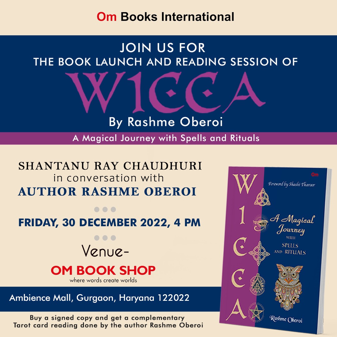 Om Book Shop (@ombookshops) on Twitter photo Come join us for the book launch and reading session of <a href="/RashmeOberoi/">Rashme Oberoi</a>'s 'WICCA'.
Friday, December 30 at 4 pm.
Venue: Om Book Shop, <a href="/ambiencemalls/">Ambience Mall</a> Gurugram.
Get your copy: ombooksinternational.com/Wicca--A-Magic…
<a href="/ajaymago/">ajay mago</a>
<a href="/film_worm/">Shantanu Chaudhuri</a>
#booklaunch #ombookshop #ombooksinternational #wicca Come join us for the book launch and reading session of <a href="/RashmeOberoi/">Rashme Oberoi</a>'s 'WICCA'.
Friday, December 30 at 4 pm.
Venue: Om Book Shop, <a href="/ambiencemalls/">Ambience Mall</a> Gurugram.
Get your copy: ombooksinternational.com/Wicca--A-Magic…
<a href="/ajaymago/">ajay mago</a>
<a href="/film_worm/">Shantanu Chaudhuri</a>
#booklaunch #ombookshop #ombooksinternational #wicca
