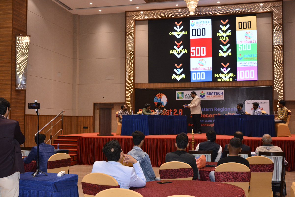 BIMTECHNoida's tweet photo. The #BrainQuest 2.0 Western Regionals were held successfully on December 21, 2022 in Pune. The winner was Ayyagari Vinaya Surya Vardhan Tike from Armed Forces Medical College, and the runner-up was Madhur Rajan Tike from R. A. Podar College of Commerce &amp; Economics in Mumbai. https://t.co/ZsV2dVnATf