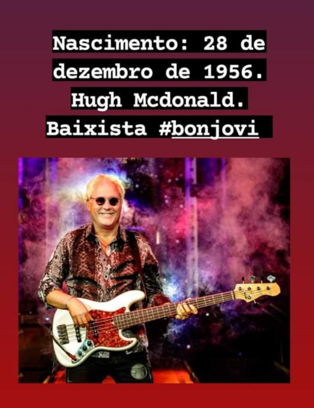 Happy birthday Hugh Mcdonald.  Brasil. 