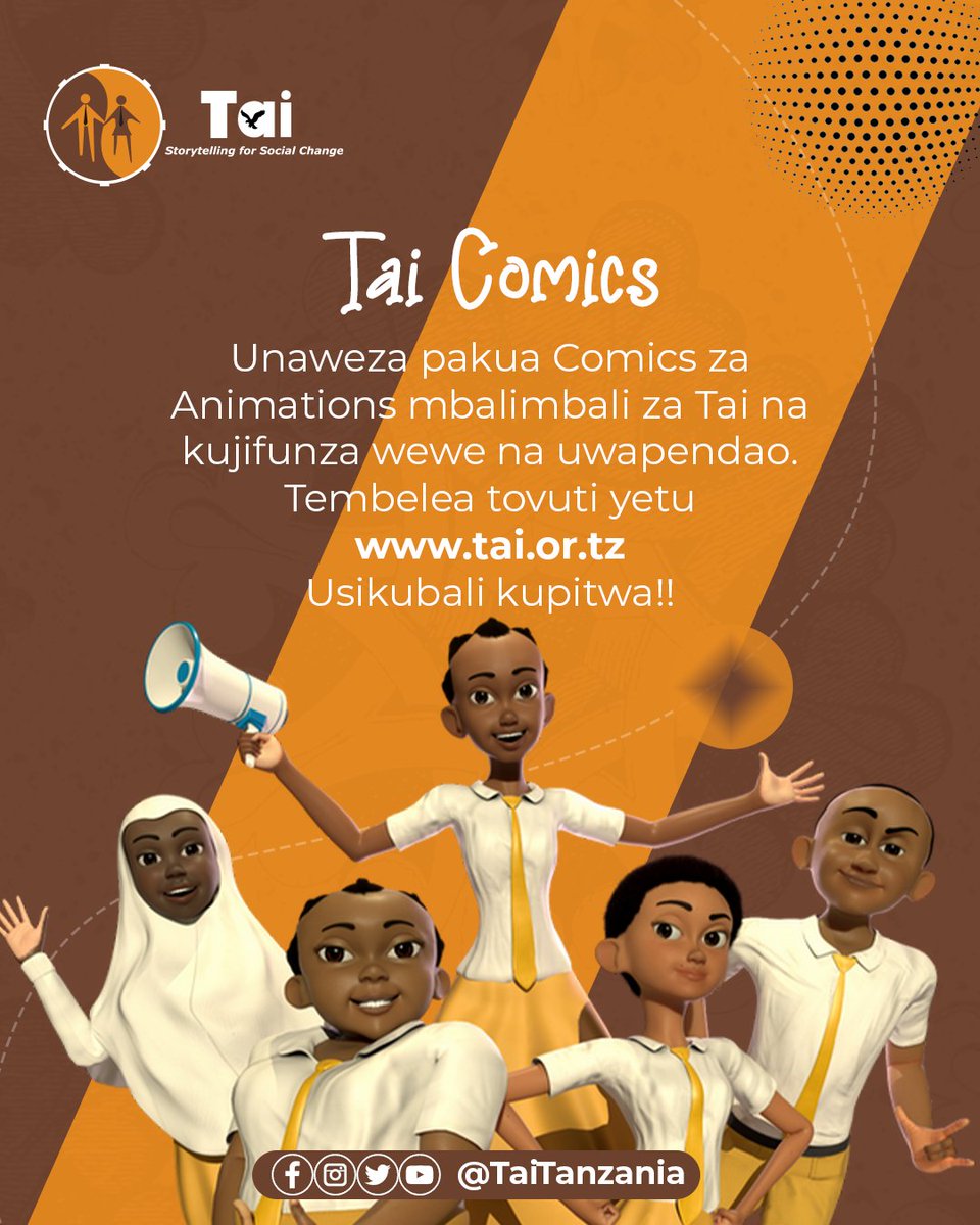 tai_impact's tweet photo. Tembelea Tovuti yetu https://t.co/4U4hT7lowb upakue Comics za Animations zetu mbalimbali ujifunze wewe na uwapendao. Usikubali kupitwa ni mwendo wa Comics🦅

#TaiAnimations #taistudio #taiblueprint https://t.co/BDJYY9BnBJ