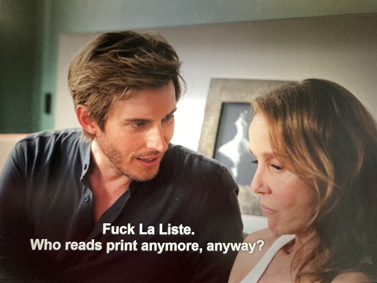 pgeais's tweet image. « - Qui lit encore la presse écrite de toute façon ?        
   - Tous les gens importants à Paris »
Sylvie ❤️
#EmilyInParis