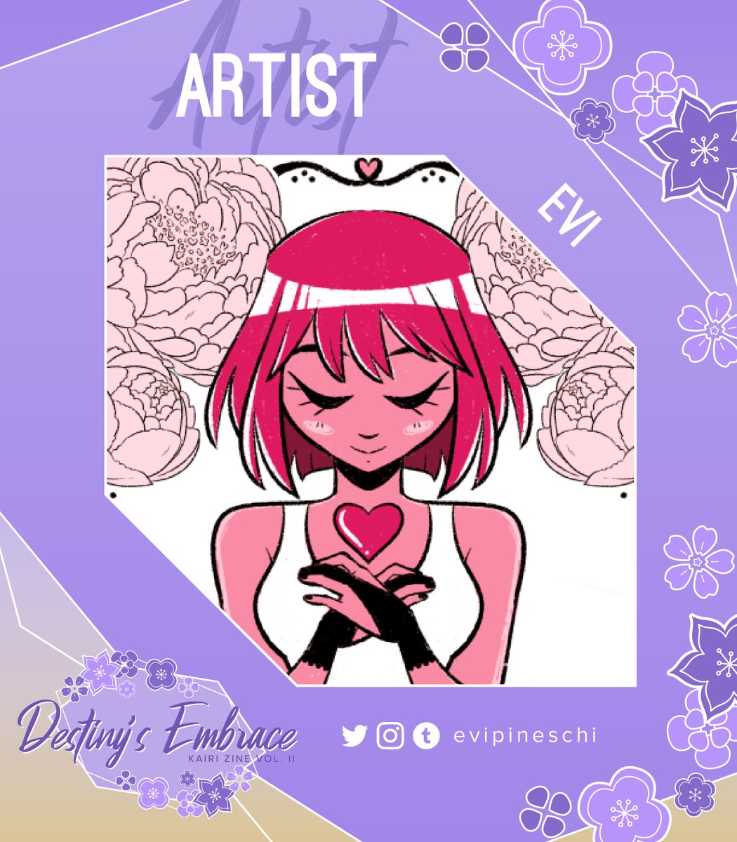 Kairi Zine 🌺 Vol. II Complete (@kairizine) on Twitter photo 🌺 PAGE ARTIST SPOTLIGHT 🌺
Please meet the Kairi Zine's Evi! Find them on Twitter, Tumblr, and Instagram <a href="/EviPineschi/">Eviscerate🔪</a>.
Destiny's Embrace preorders open March 28th! 🌺 PAGE ARTIST SPOTLIGHT 🌺
Please meet the Kairi Zine's Evi! Find them on Twitter, Tumblr, and Instagram <a href="/EviPineschi/">Eviscerate🔪</a>.
Destiny's Embrace preorders open March 28th!