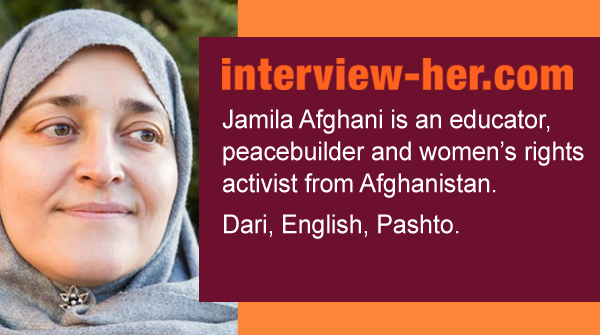 Interview_Her's tweet photo. NEW 📣"This was an act against humanity." @JamilaAfghani  on Taliban banning women aid workers. #Afghanistan @WILPFAfgSection president is on @Interview_Her experts for media ➡️https://t.co/u1hujCMsv2 https://t.co/1vXCINv3D6