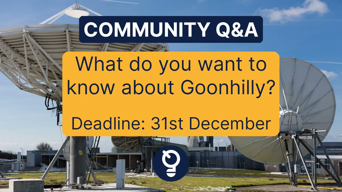 goonhillyorg's tweet photo. 📣 Last call for questions 📣

What would you like to know about Goonhilly? 

Submit a question for our upcoming Q&amp;A YouTube video (reply below 👇) 

We’ll see you in 2023 with the answers! https://t.co/AQKumK6FrK