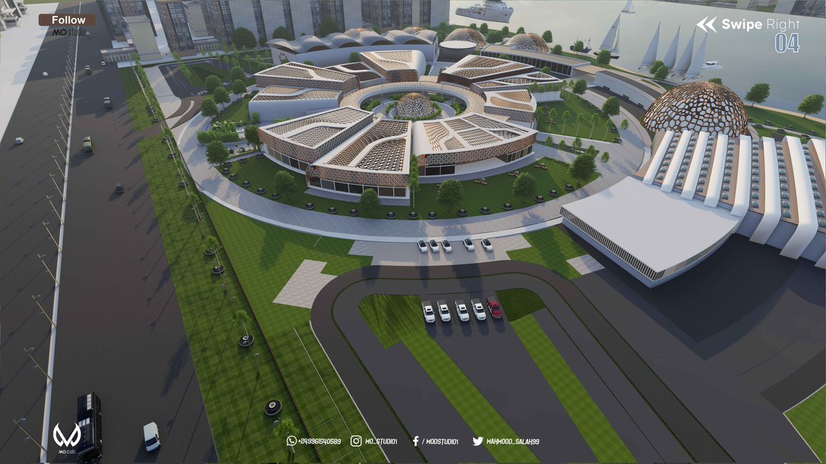 Mahmood_salah99's tweet photo. New project : Musem Design✨

📌الموقع : الخرطوم - جزيره توتي.
بقية المشروع في الثريد ..
Software Used:  #3Ds_Max2022 #Revit_2021 #V_Ray5 #Photoshop #Lumion #Premiere . https://t.co/dncp384XeD