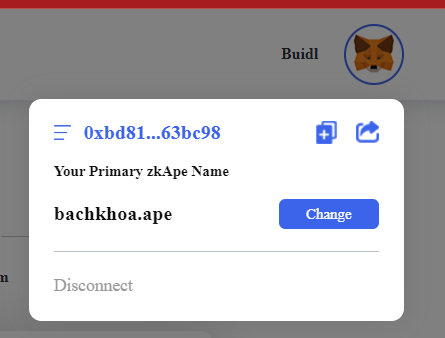 bachkhoabnb's tweet photo. Mint domains testnet đuôi .ape bên  @zk_apes
B1: Vào https://t.co/5wycI40gkO thêm mạng ZkSync alpha testnet
B2:  Vào https://t.co/JlHFJr16f1 kết nối ví tìm tên miền muốn mint => Done https://t.co/0MxMODFIFa