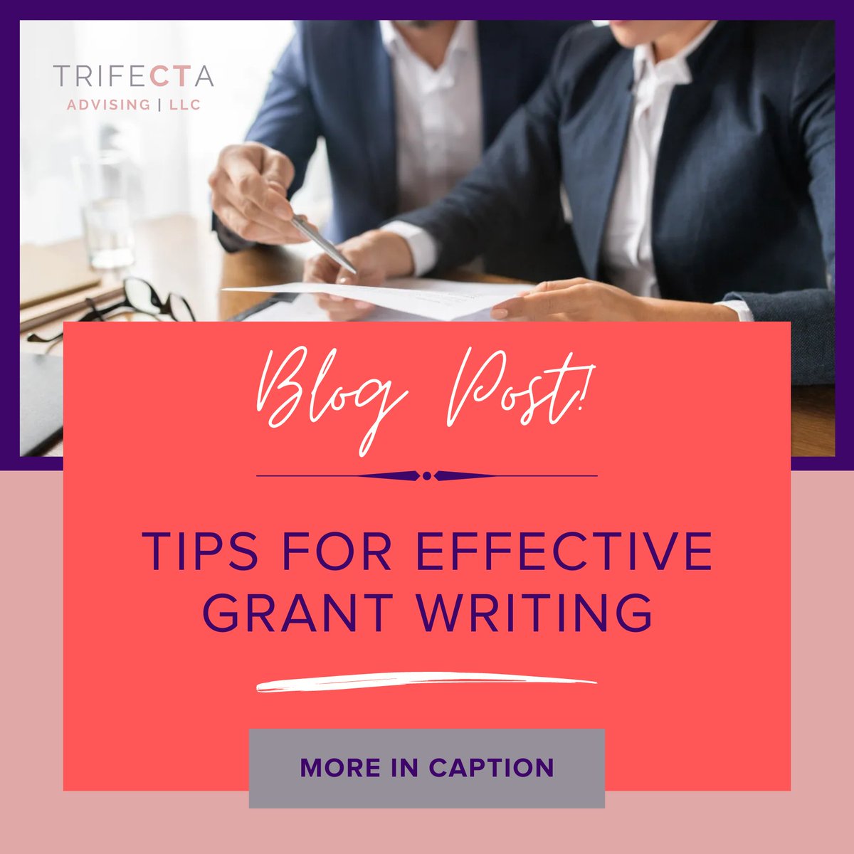TrifectaAdvise's tweet photo. I have a few great tips that will help you be more effective in your grant writing and give you a winning proposal. 

Learn about my top 5 tips and set yourself up for success with donor funding in my blog, ‘Tips for Effective Grant Writing’.
 
Click here: https://t.co/fooKH4rG1g https://t.co/3UtzjqCpuD