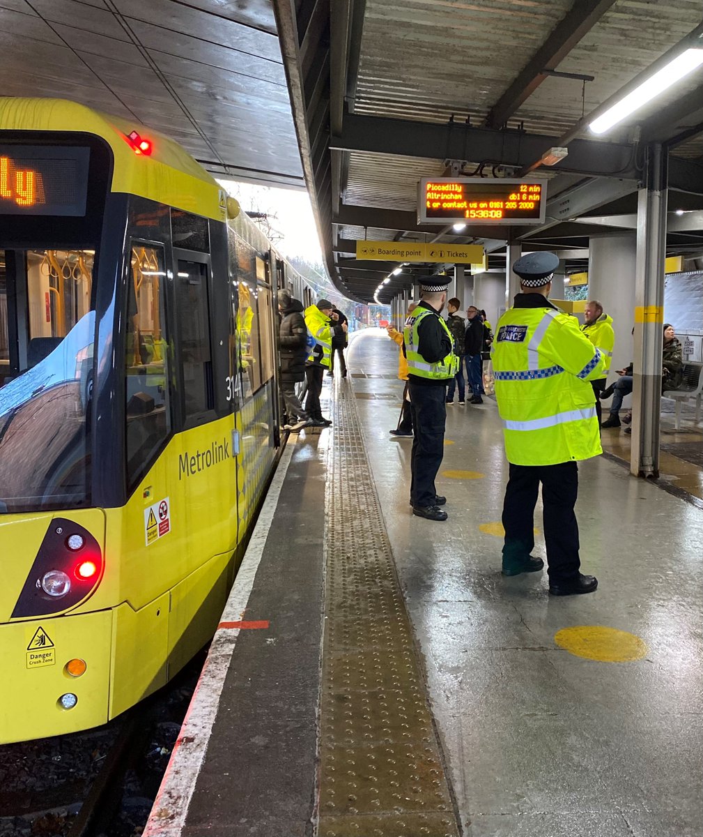BeeNetwork's tweet photo. Keeping our passengers and staff safe is our priority.
A #GMTravelSafe Specialist Operation is taking place this afternoon in the Bury area with support from #GMTransportUnit and @MCRMetrolink to deter ASB and crime on Greater Manchester’s transport network. https://t.co/S0bdgTRpmq