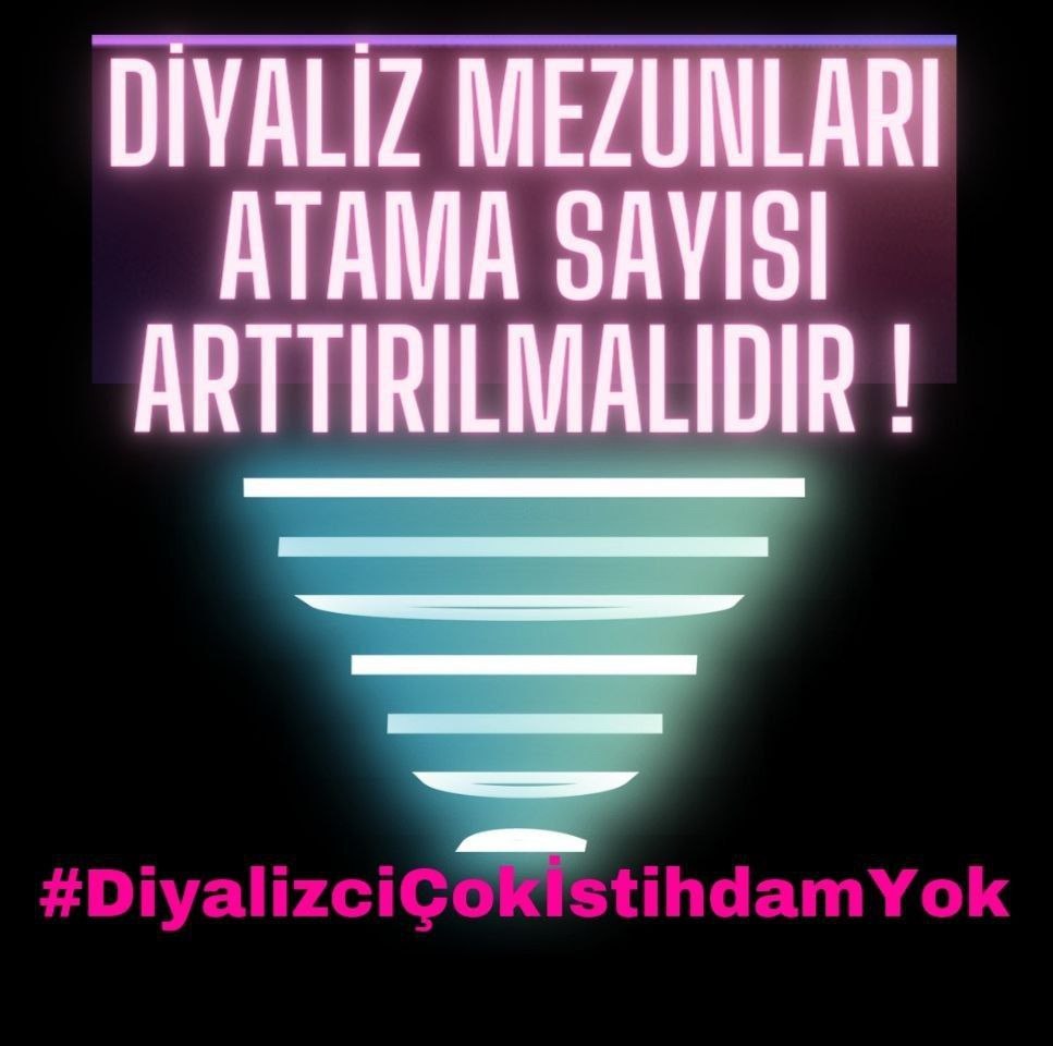 <a href="/GokmenTurkkani/">Gökmen TÜRKKANI</a> Diyaliz teknikerleri daha fazla görmezden gelinemez. 126 kadroyu kabul etmiyoruz. Diyaliz teknikerlerine beş bin atama istiyoruz.
<a href="/drfahrettinkoca/">Dr. Fahrettin Koca</a>
#DiyalizciÇokİstihdamYok
