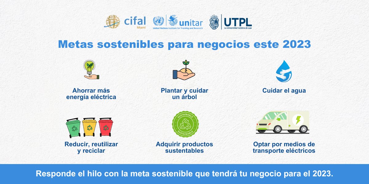 ¿Qué meta sostenible se propondrá cumplir tu negocio para este 2023? #DesarrolloSostenible #Agenda2030